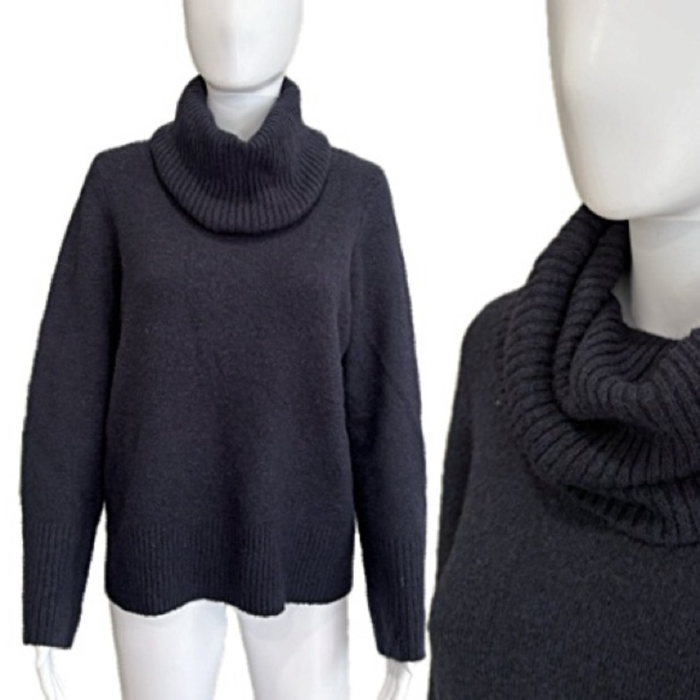 Ann Taylor Blue Cowl Neck Sweater
